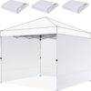 A white solid sidewall for 10X10 canopy tent