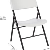 folding chair-white-mesurement