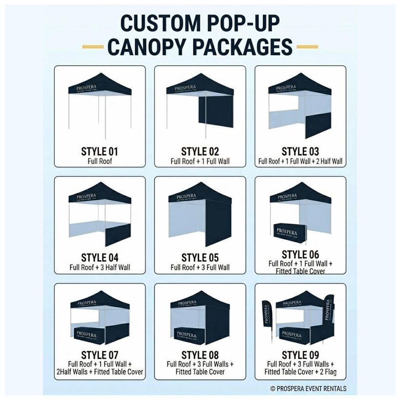 custom canopy tent styles