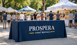 Coordinating Custom Table Cover — approved illustrative design
