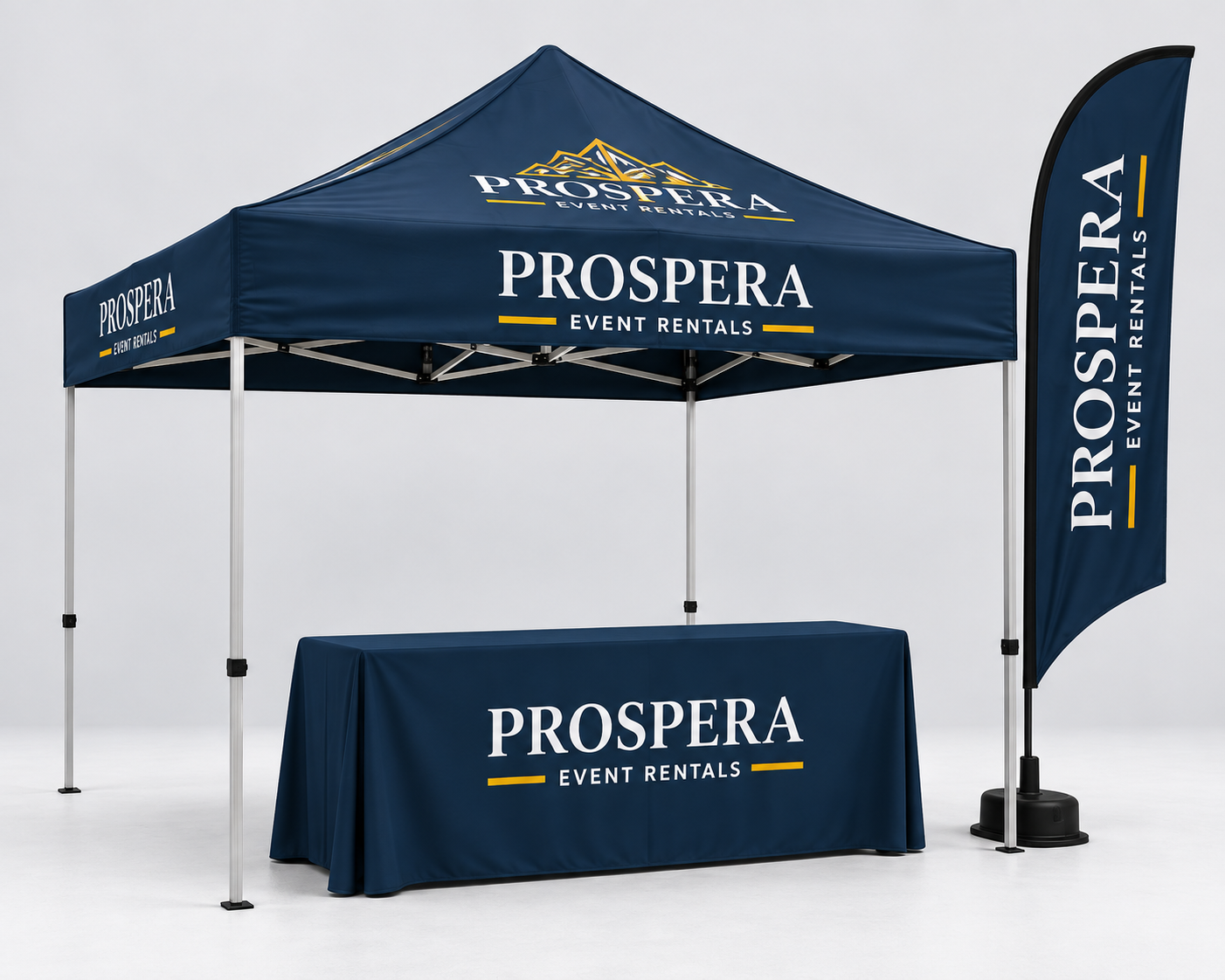 Custom Canopy Tent — approved illustrative full display