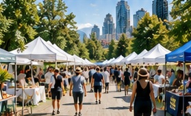 Illustrative community and pop-up event