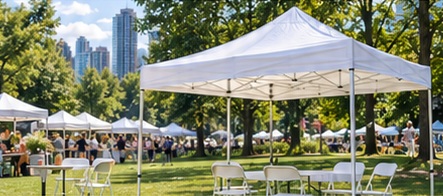 Illustrative outdoor event canopy
