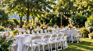 Illustrative private garden gathering